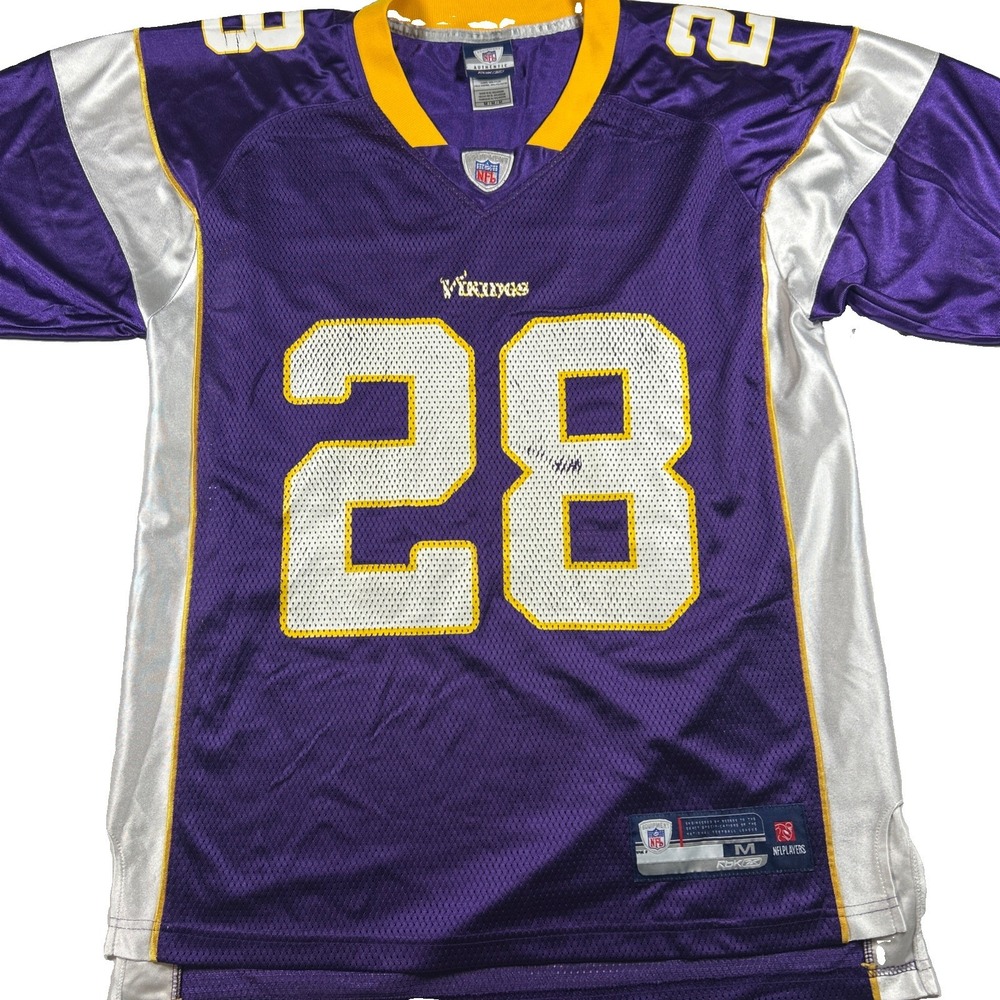 Vintage NFL #28 Minnesota Vikings Adrian Peterson Reebok Jersey Mens Medium
